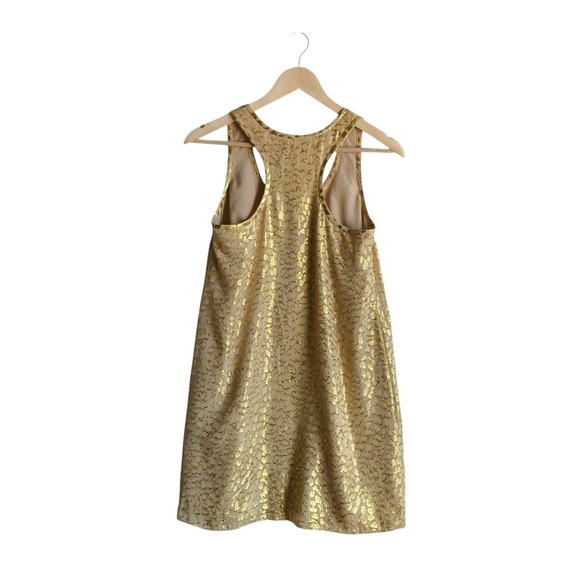 Lilly Pulitzer Betty Packin Heat Silk Chiffon Gold Silk Sleeveless Dress Small - Picture 8 of 15